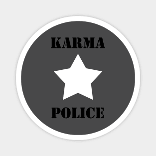 Karma Police, white star Magnet